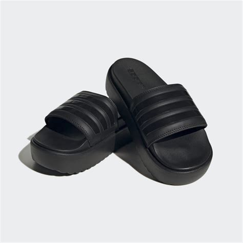 adidas slides schwarz|adidas water slides.